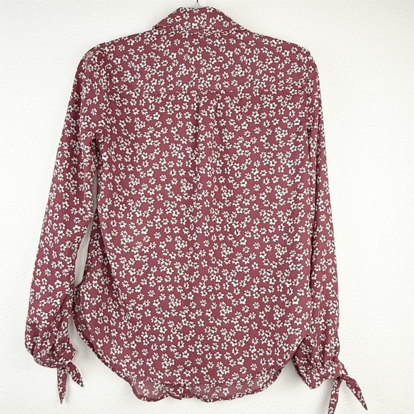 Abercrombie Fitch Womens Floral Print Long Sleeve Button Down Shirt XS - Picture 6 of 9